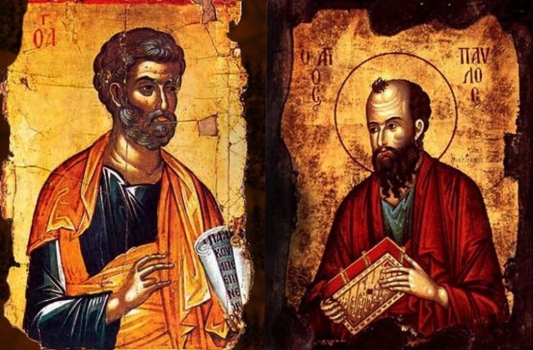 ΙΕΡΟΣ ΝΑΟΣ ΑΓΙΟΥ ΣΠΥΡΙΔΩΝΑ ΠΥΡΓΟΥ: 29 Ιουνίου - Εορτή των Πρωτοκορυφαίων Αγίων Ενδόξων Αποστόλων Πέτρου και Παύλου
