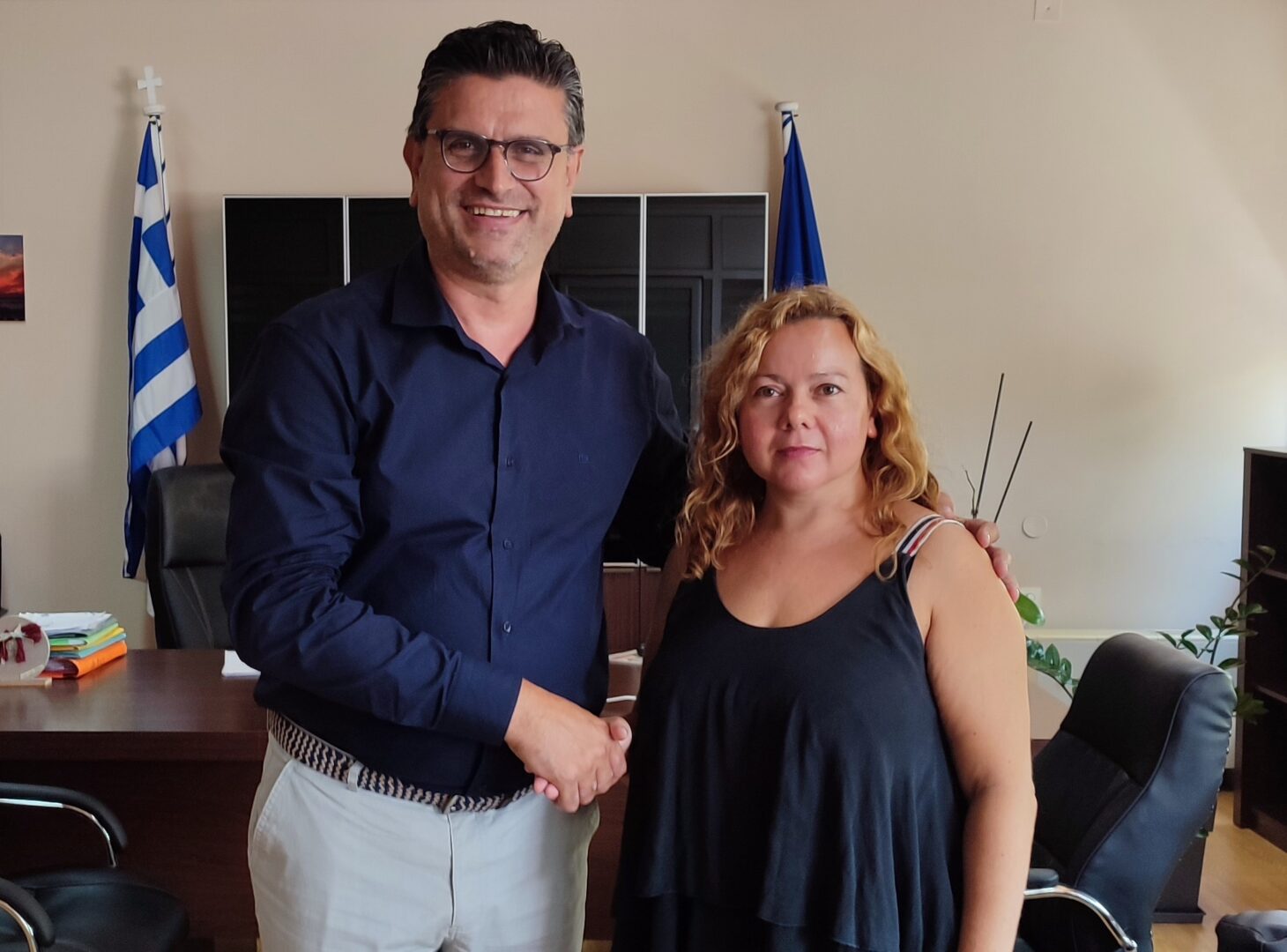 Η Μαρία Αδαμοπούλου στο πλευρό του Γιάννη Λέντζα