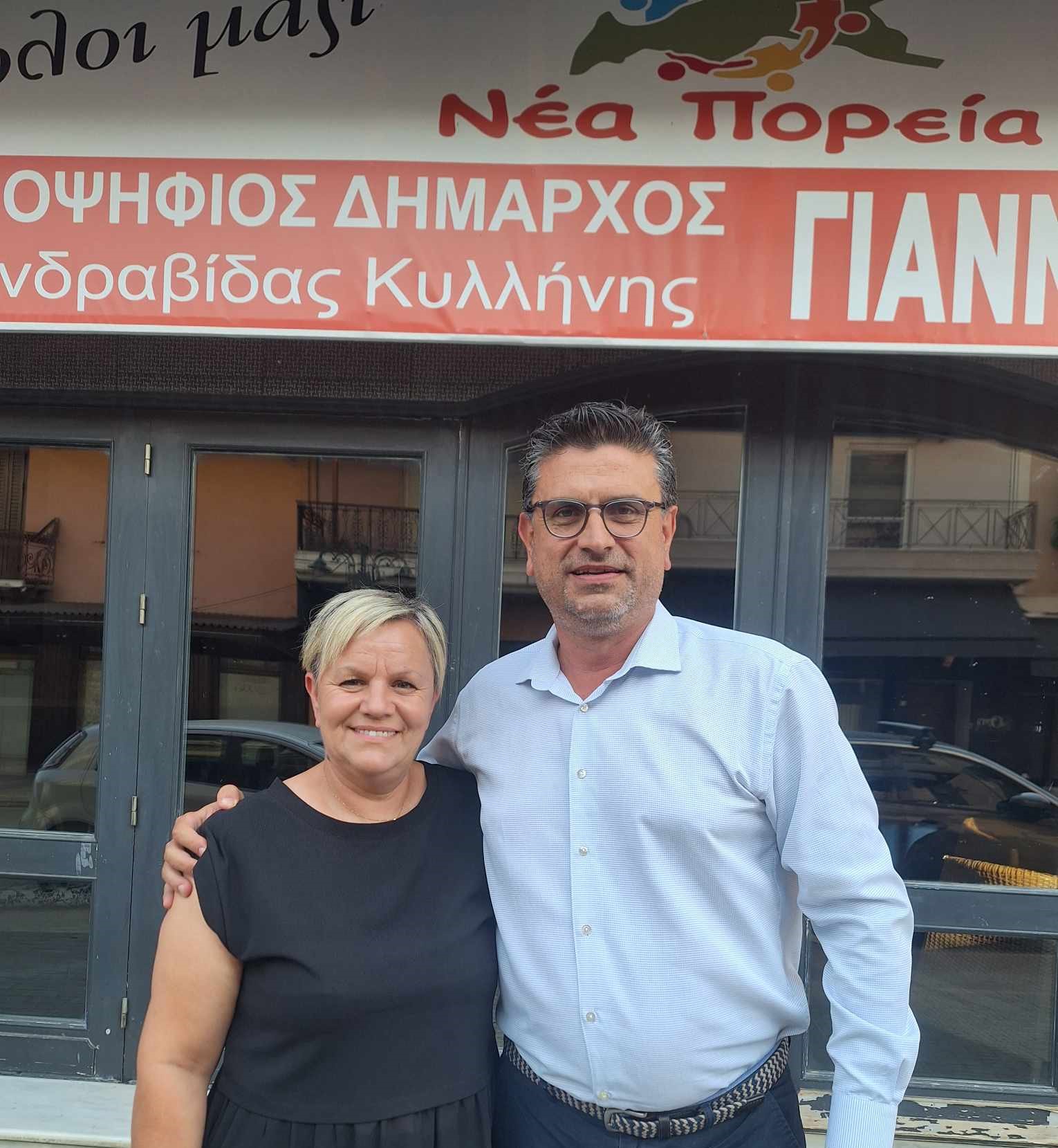 Η Διονυσία (Σούλα) Βραχνή στο πλευρό του Γιάννη Λέντζα