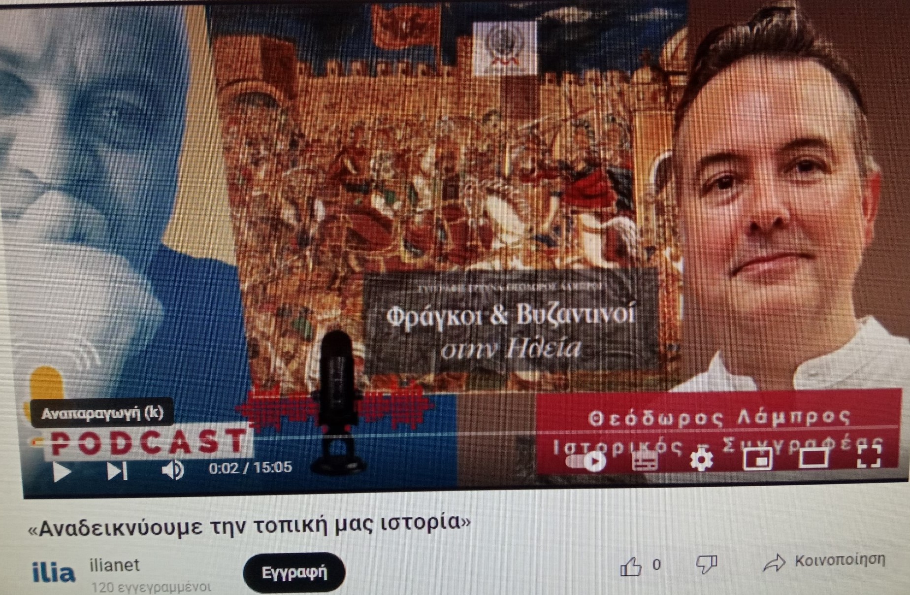 Ο Ιστορικός - Συγγραφέας και Ειδικός Συνεργάτης του Δήμου Πύργου Θεόδωρος Λάμπρος στον διαδικτυακό ραδιοφωνικό σταθμό "ΨΗΦΙΑΚΟ ΑΛΜΑ": "Αναδεικνύουμε την ιστορία μας"